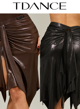 TDANCE女拉丁练功【不规则飘片半裙】班服飘逸集训专业成人GL-233
