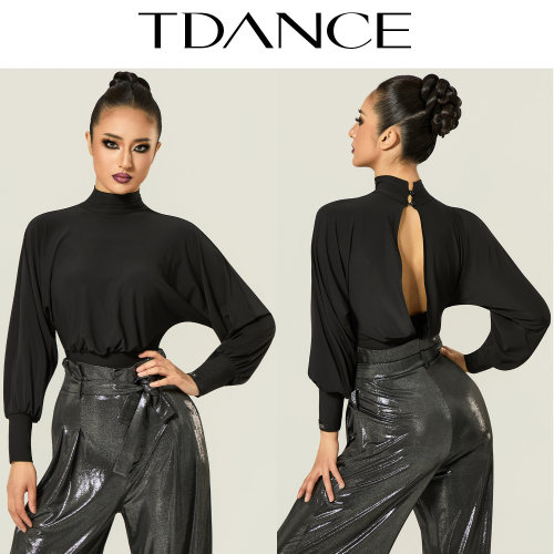 TDANCE高领露背连体上衣
