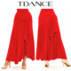 成人班服红色不规则女JM TDANCE摩登舞练习服 前后飘片半裙 108