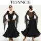 TDANCE国际标准舞演出服 连衣裙狐步比赛服交谊舞SM17 夜宴花语
