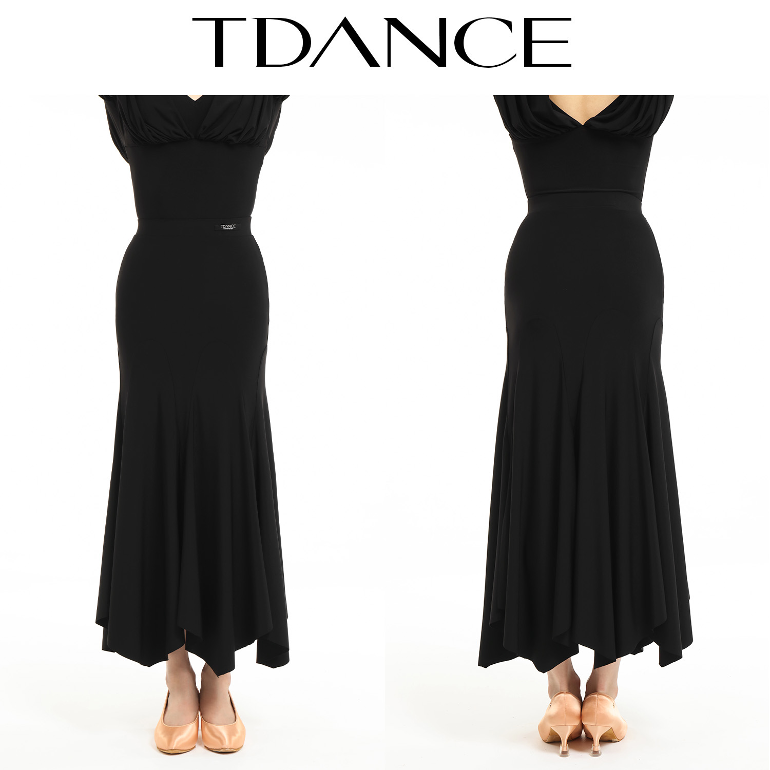 TDANCE女练习服【侧开衩摩登半裙】简洁百搭下装半身裙成人JM-46