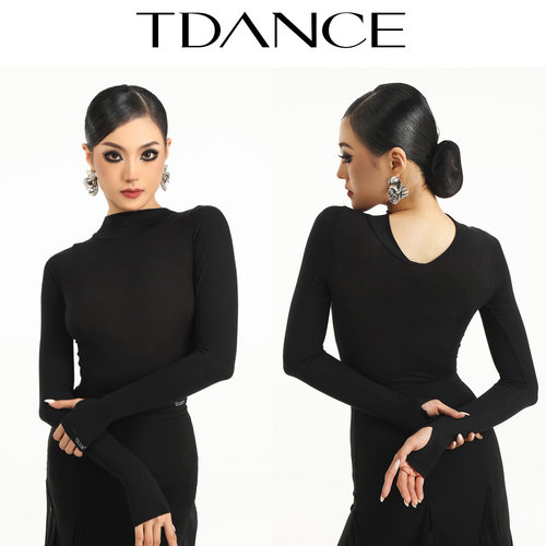 TDANCE小高领长袖连体上衣