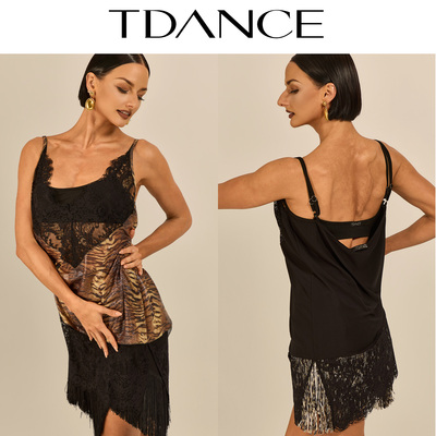 TDANCE蕾丝花边吊带上衣