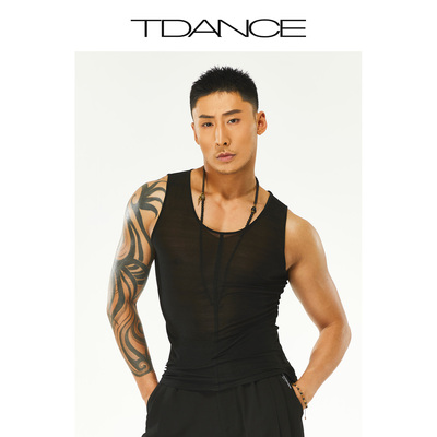 TDANCE男士背心国标练功服轻薄透气单穿叠穿打底基础日常BS-07
