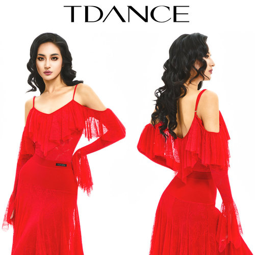 TDANCE长袖飘片连体上衣