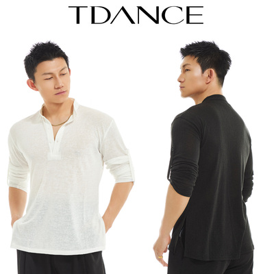 TDANCE小立领半门襟钮扣上衣