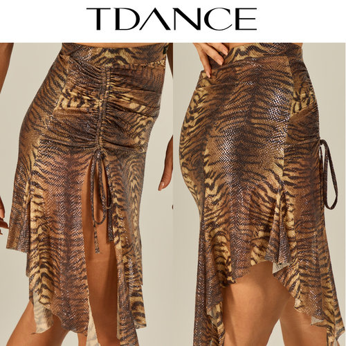 TDANCE女抽褶抽绳半裙