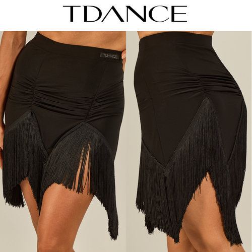 TDANCE女百褶流苏半裙