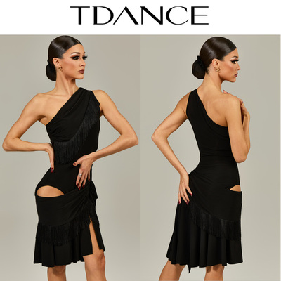 TDANCE单肩流苏连体上衣