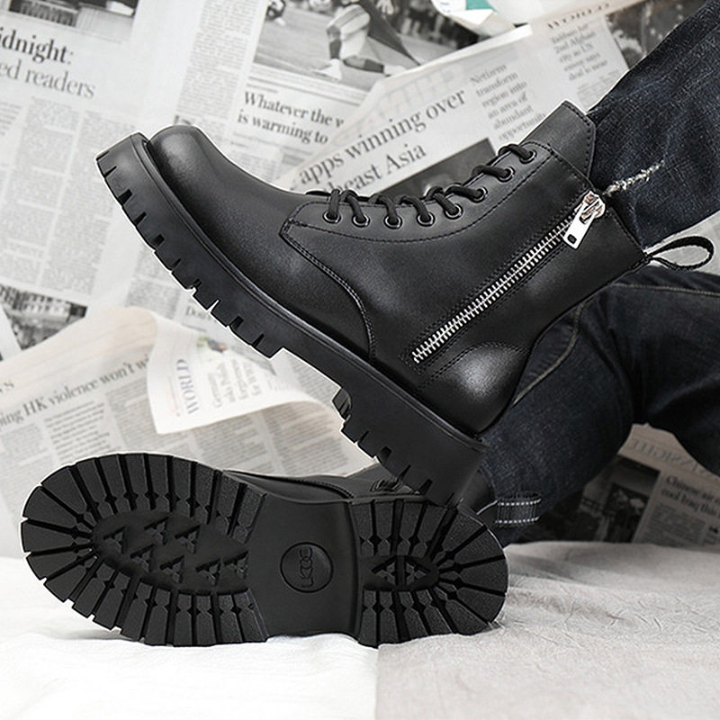 特大码男鞋45胖脚加宽马丁靴46工装鞋47大脚高帮靴子48中帮皮靴49,流行男鞋,马丁靴,淘宝优惠券,粉丝福利购,淘宝优惠卷