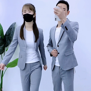 春秋外套男西装精神小伙韩版纯色痞帅简约男士西服套装网红发型师