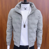 韩版 修身 时尚 羽绒服立领轻薄简约新款 保暖棉服 男士 潮牌外套男冬季