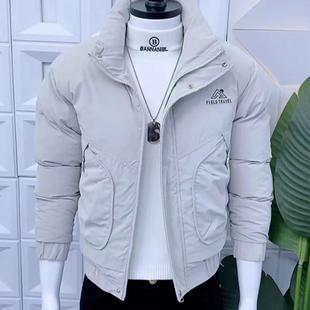 精神小伙外套男冬季韩版潮牌立领男士棉衣百搭简约保暖网红棉服
