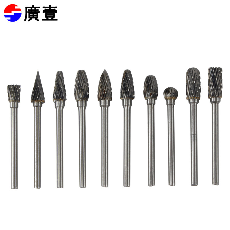 广一3*6mm加硬钨钢硬质合金旋转锉 钨钢打磨头铣刀钨钢滚磨刀磨头