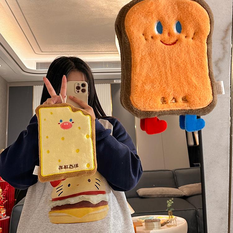 可爱擦手巾挂式吸水加厚卫生间卡通擦手帕毛巾洗手小方巾厨房抹布
