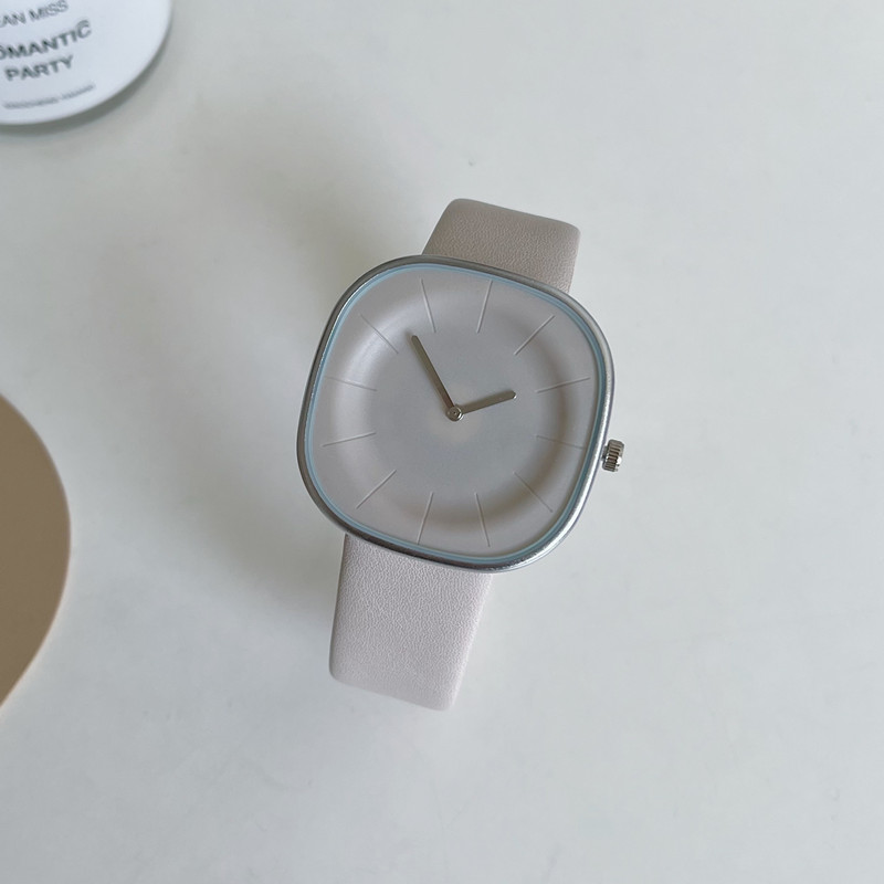 手表网红爆款女日式极简设计艺术创意奶茶牛奶方糖学生ins时装表