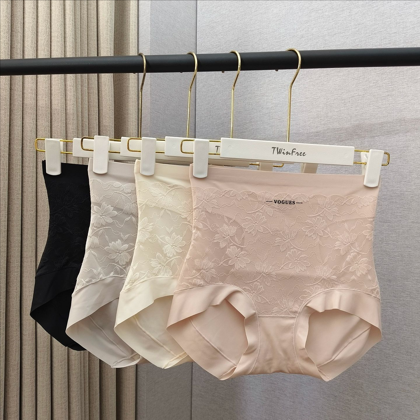 高腰收腹女士内裤透气三角短裤头