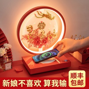 结婚台灯婚房床头灯长明灯陪嫁灯一对新婚礼物送新人新娘闺蜜实用