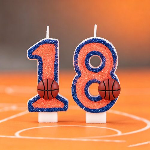创意NBA篮球数字蜡烛生日派对