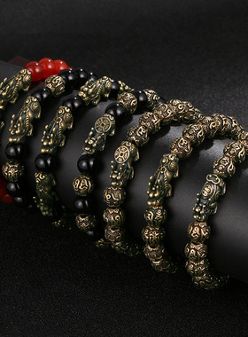 热销国潮链子手环貔貅隔珠手链霸