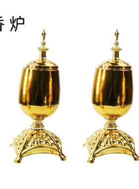 中东风格铁艺燃香炉，简约家居檀