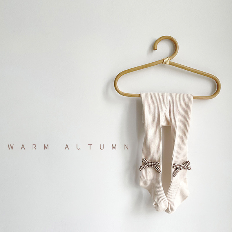 宝宝连裤袜春秋纯棉大PP加档蝴蝶结婴儿童女童公主舞蹈打底裤袜子