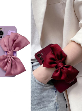 华为mate50手机壳Nova12荣耀200 Magic6/5/4蝴蝶结P60腕带nova11 100畅享60x红色70 80 90畅玩40女P30适用X50