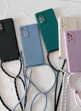 GT7适用realme GT Neo7手机壳13真我V60s斜挎背带Neo6se GT6大师探索版Neo5s带挂绳V15V50t全包GT5V11s纯色12