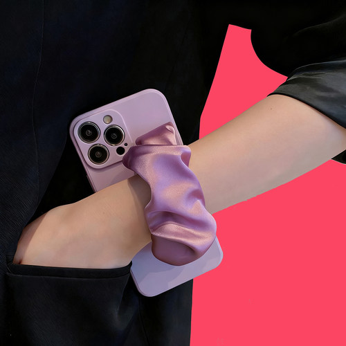 oppo适用A6手机壳A1A2A3A5 Pro弹力丝巾Reno14 K13K12K11K10K9 8 7 6腕带Find x8 X7X6X5紫色A58A57A56A97A36