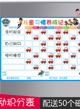 儿童成长习惯冰箱磁贴教学奖励