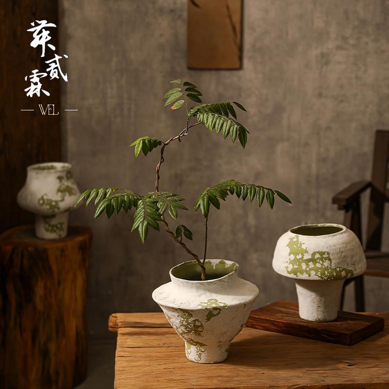景德镇复古陶瓷花盆高级艺术手工异形花器客厅家居蝴蝶兰绿植专用