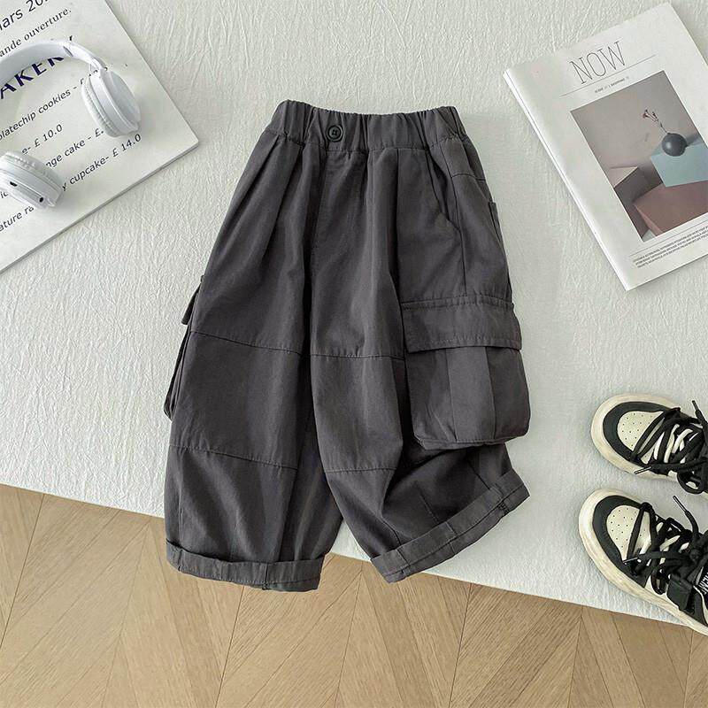 新品男童春夏纯棉工装裤2025新款儿童裤子中童长裤男孩休闲裤宝宝