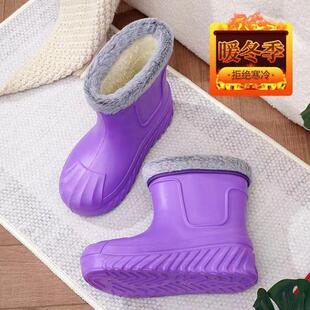 雪地棉鞋 新品 女士冬季 泡沫雨靴保暖雨鞋 棉 轻便防滑耐磨加厚棉水鞋