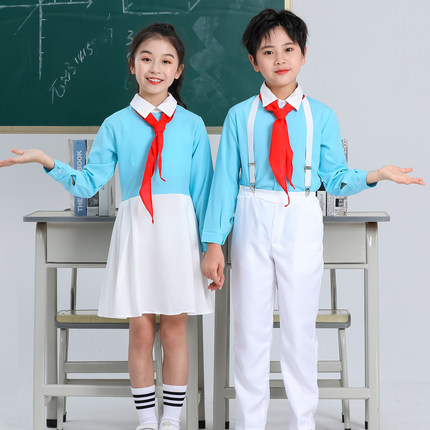 儿童合唱演出服少先队员红领巾表演服中小学生诗朗诵合唱团服装