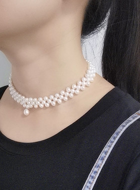 东方绳手工坊淡水珍珠女颈链