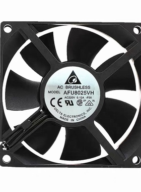 全新交流220V大风量EC8025HB 8025双滚珠8CM耐用机柜排风散热风扇