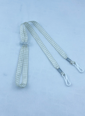 原创白色格子防风绳帽子专用挂绳防掉神器夏季优雅帽带出游帽丝带