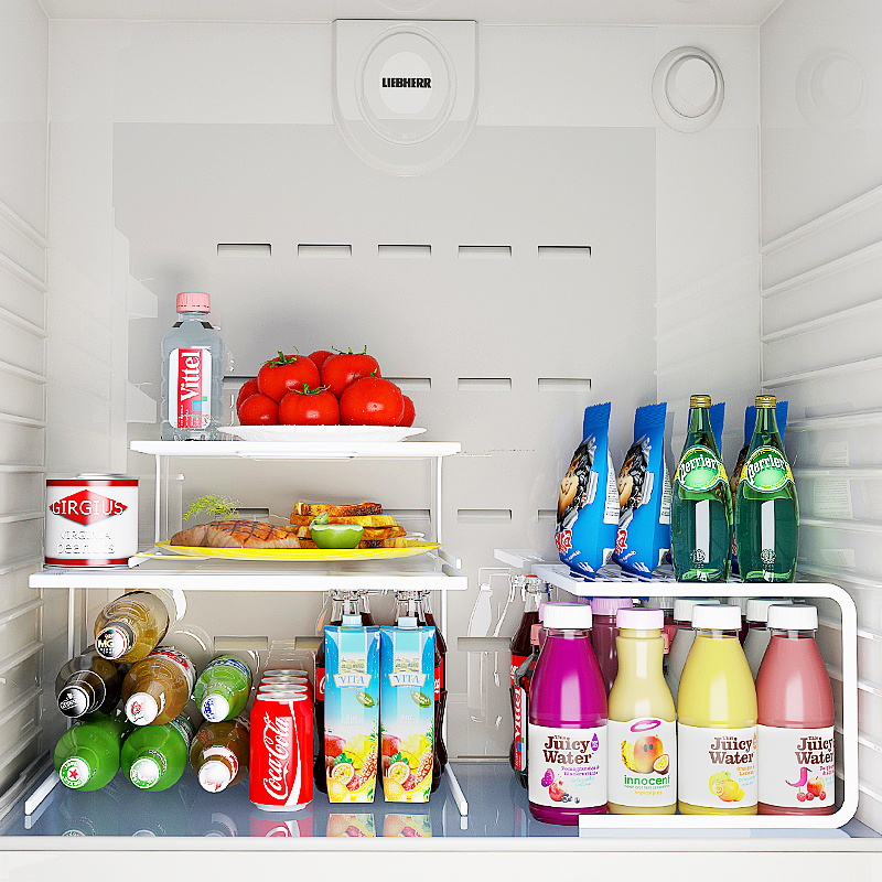 厨房橱柜可叠加冰箱置物架内部分层隔板隔断隔层架冰柜里面的架子