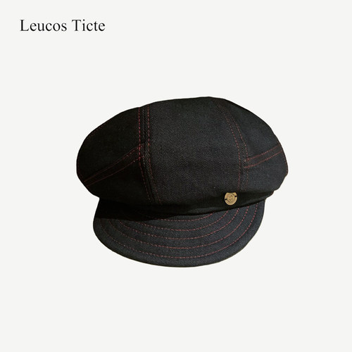 2025新款牛仔八角帽时尚设计师款