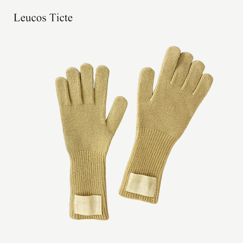 秋冬新款保暖羊毛手套加长