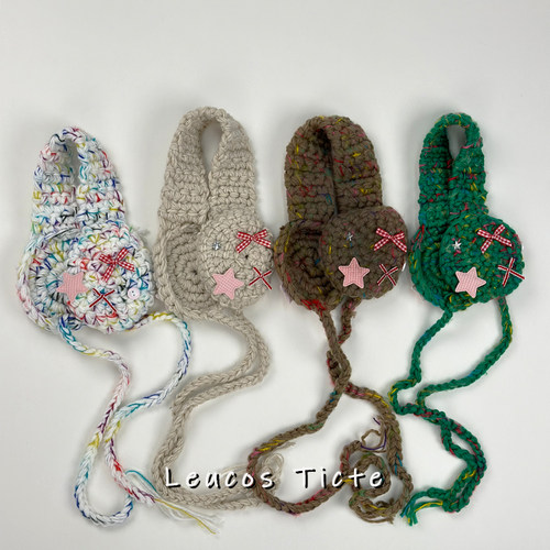 【鸡血推荐】可爱甜美手工钩针毛线耳罩女秋冬保暖防冻护耳套耳捂