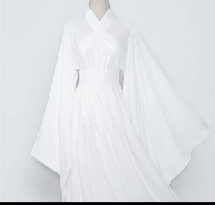 汉服明制圆领袍道袍内搭直裰内衬袍打底袍正品儿童中国风新款白色