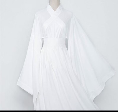 汉服明制圆领袍道袍内搭直裰内衬袍打底袍正品儿童中国风新款白色