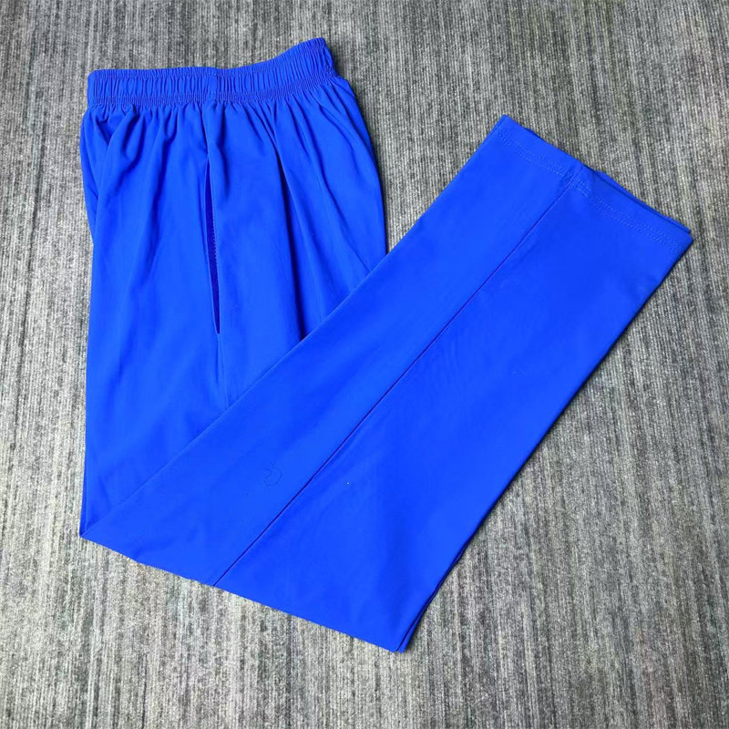 夏季薄款纯宝蓝色男女通用初高中小学生直筒宽松冰丝校服裤运动裤