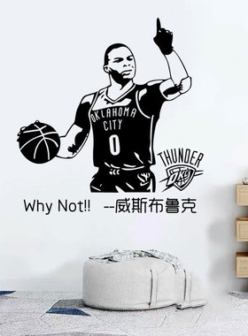 篮球明星镂空海报宿舍墙贴