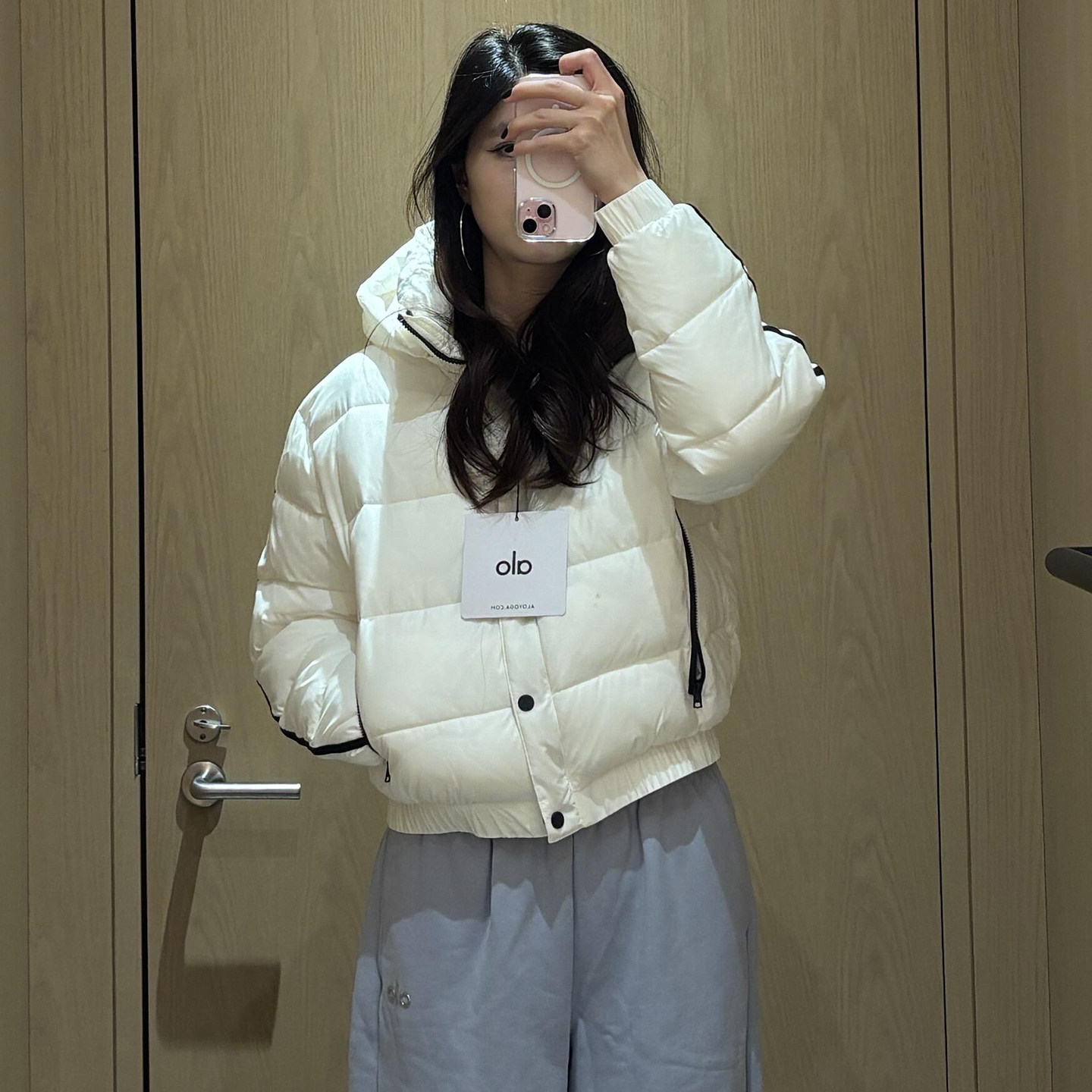ALO立领连帽短款棉服泡芙面包服