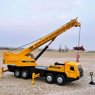 精邦合金吊车起重机工程车模型仿真伸缩吊臂重型轮式塔吊男孩玩具