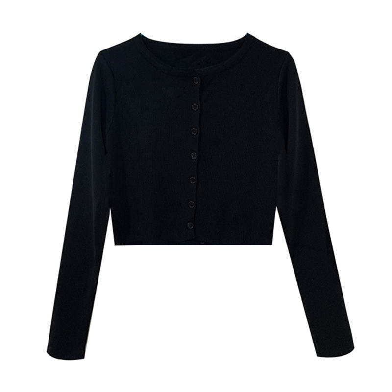 스웨터 위에 카디건이 달린 여성용 얇은 얼음 실크 스웨터 여성용 짧은 상의