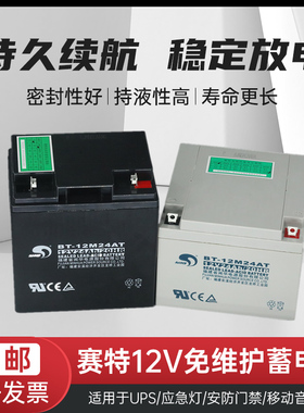 12V24AH蓄电池UPS消防报警主机太阳能路灯杀虫灯光伏音响电瓶电池
