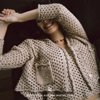 羊毛混纺亮片开衫背心米白色驼色